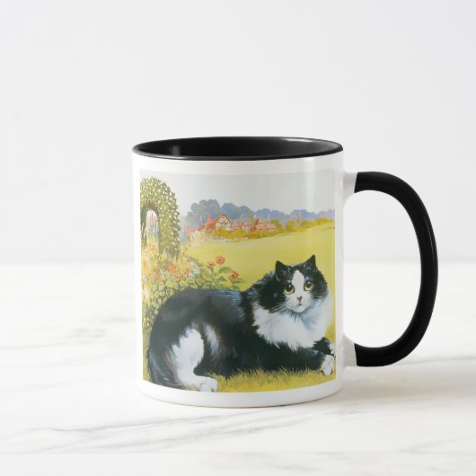 Chat dans sa tasse de cadeau de jardin (Droite)