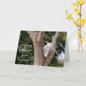 Chat dans un Carte pour notes d'arbre (Fleur jaune)