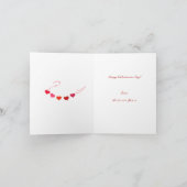 Chat dans un panier Carte Saint-Valentin (Intérieur)