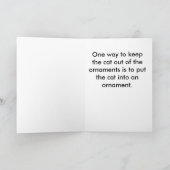 Chat dans une carte de voeux Snow Globe (Intérieur)