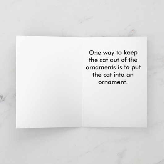 Chat dans une carte de voeux Snow Globe (Intérieur)