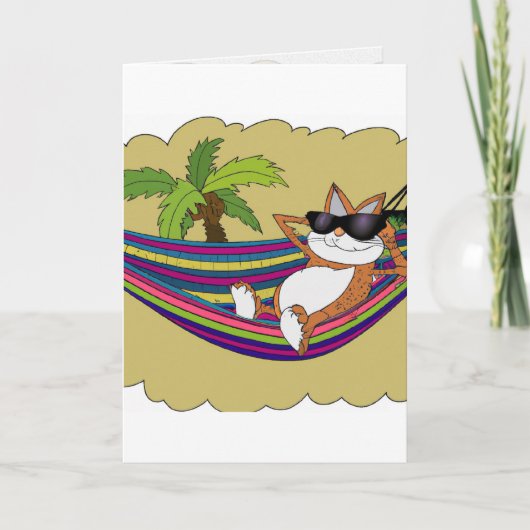 Chat dans une carte graphique Hammock (Devant)