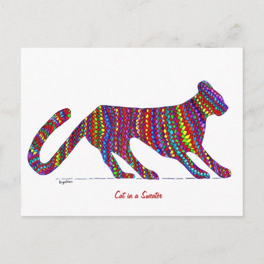 Chat dans une carte postale Sweat (Devant)