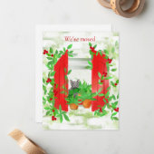 Chat dans une fenêtre Nouvelle carte de billet pla (Devant/Arrière en situation)