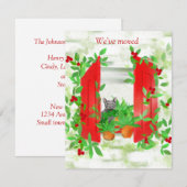 Chat dans une fenêtre Nouvelle carte de billet pla (Devant / Derrière)