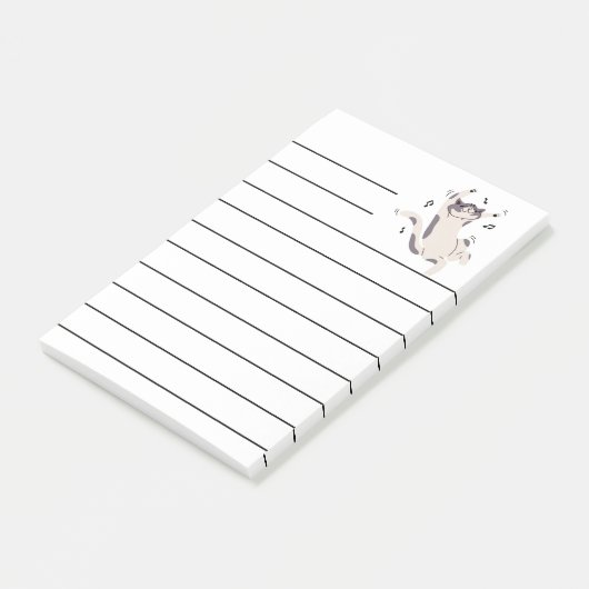 "Chat dansant" Post-it (Incliné)