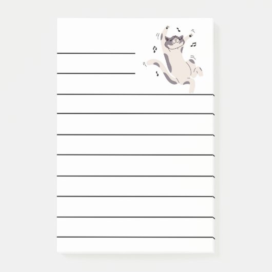 "Chat dansant" Post-it (Devant)