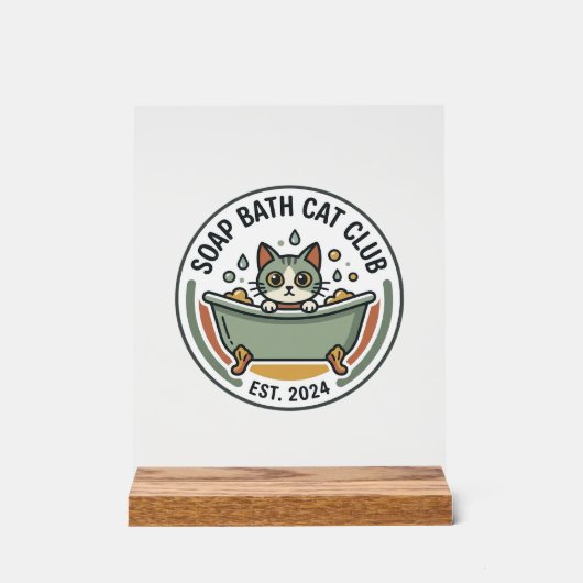 Chat de bain savon POD Art Vector - Club Chat de B (Recto)