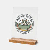 Chat de bain savon POD Art Vector - Club Chat de B (Angle)