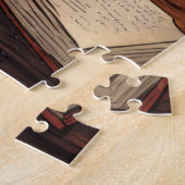 chat de bibliothèque #11 puzzle (Côté)