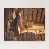 chat de bibliothèque #12 puzzle (Horizontal)