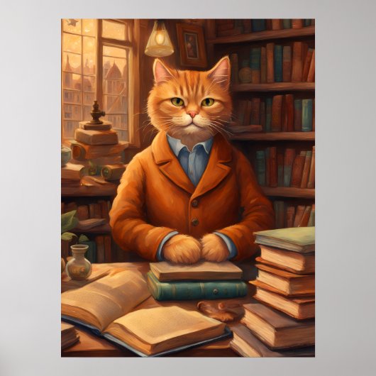 chat de bibliothèque #16 affiche (Devant)