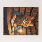 chat de bibliothèque #18 puzzle (Horizontal)