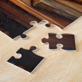 chat de bibliothèque #3 puzzle (Côté)