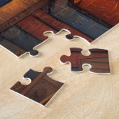 chat de bibliothèque #4 puzzle (Côté)
