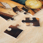 chat de bibliothèque #7 puzzle (Côté)