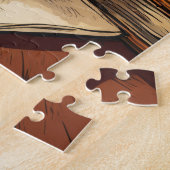 chat de bibliothèque #8 puzzle (Côté)