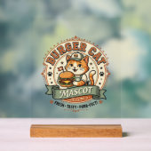 Chat de Burger Mascotte Chat Nourriture Rapide Mas (Neutre)