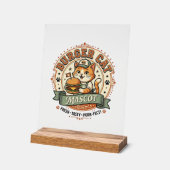 Chat de Burger Mascotte Chat Nourriture Rapide Mas (Angle)