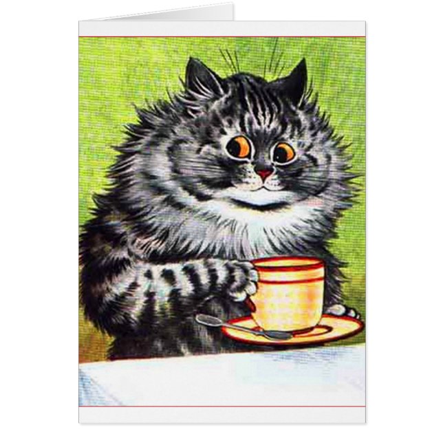 Chat de café (image vintage) (Devant)