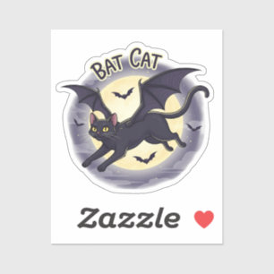 Chat de chauve-souris - Sticker Halloween Kitty Vi