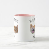 Chat de chien personnalisé visage Mug, Mug cadeau (Centre)
