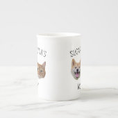 Chat de chien personnalisé visage Mug, Mug cadeau  (Devant)