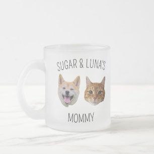 Chat de chien personnalisé visage Mug, Mug cadeau 