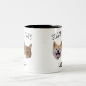 Chat de chien personnalisé visage Mug, Mug cadeau (Centre)