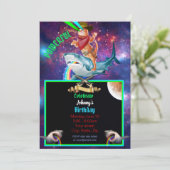 Chat de cowboy et requin Galatic Invitation amusan (Debout devant)