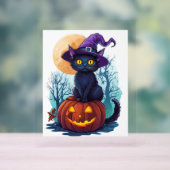 Chat de cuisine d'Halloween sur un Citrouille (Neutre)