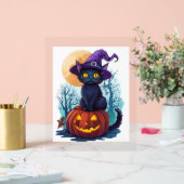 Chat de cuisine d'Halloween sur un Citrouille (Mariage)