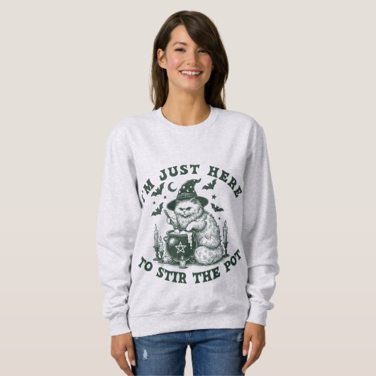 Chat de cuisine Halloween Sweatshirt (Devant entier)