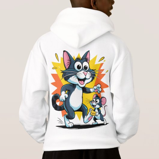 Chat de dessin et chasse de souris (Dos)