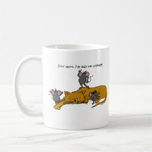 Chat de dessin et souris de danse Café Mug