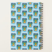 Chat de gingembre dans le planificateur de neige (Dos)