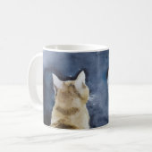 Chat de gingembre et Pleine lune classique Mug (Devant gauche)