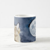 Chat de gingembre et Pleine lune classique Mug (Centre)