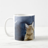 Chat de gingembre et Pleine lune classique Mug (Gauche)