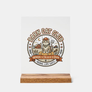Chat de grange Club Chat Agriculteur Mashup d'anim