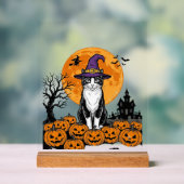 Chat de Halloween Sorcière Citrouille Vintage Épou (Neutre)