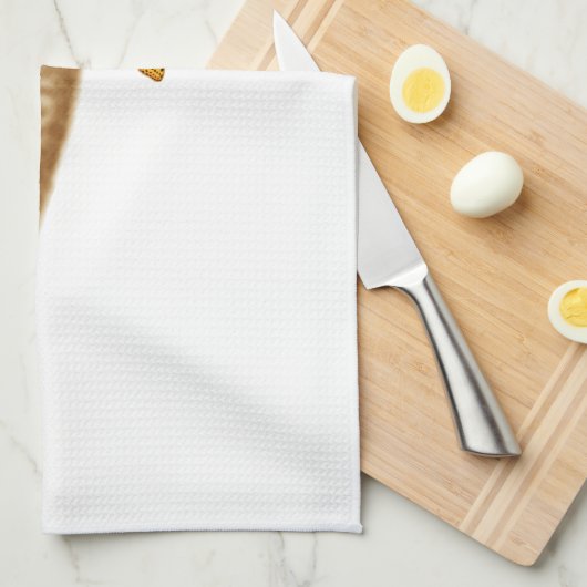 Chat de Kitty avec la serviette de cuisine de (Quart Plié)