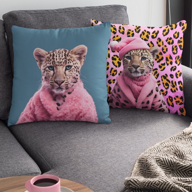 Chat de la jungle de coussin léopard Jaguar (Créateur téléchargé)