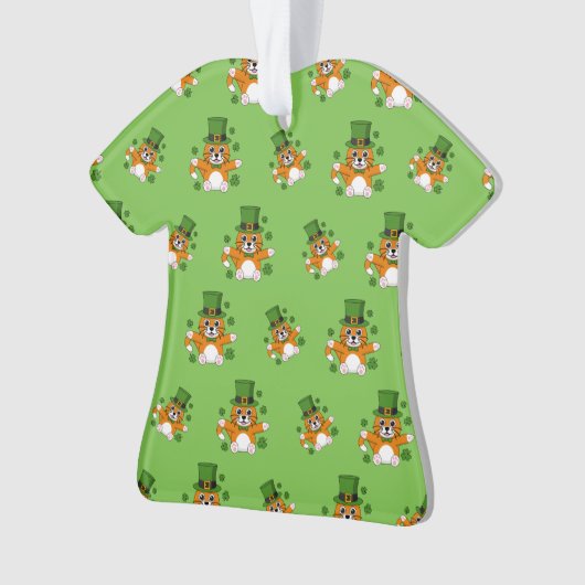 Chat de la Saint Patrick avec dessin Shamrock (devant)