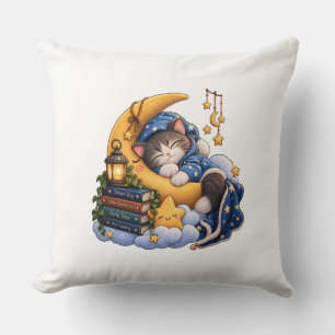 Chat de lecture confortable avec oreiller de livre