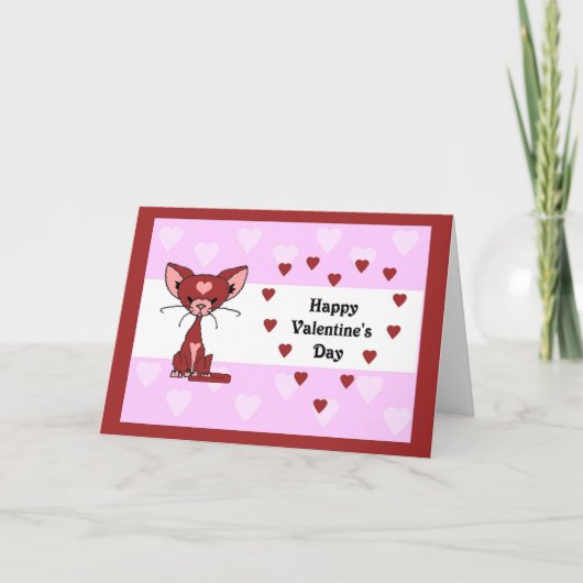 Chat de Leroy - carte de Saint-Valentin (Devant)