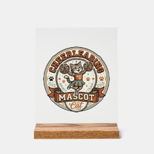 Chat de mascotte de pom-pom girls Chat de mascotte