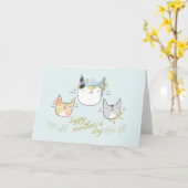 Chat de mère "du jour de mère heureux" et carte de (Fleur jaune)