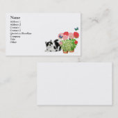 Chat de Moxie et carte de visite de papillons (Devant / Derrière)