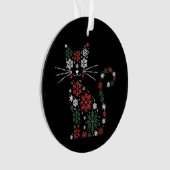 Chat de Noël a inventé des flocons de neige Drôles (devant)